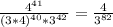 \frac{ 4^{41} }{ (3*4)^{40}* 3^{42} } = \frac{4}{ 3^{82} }