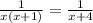 \frac{1}{x(x+1)} = \frac{1}{x+4}