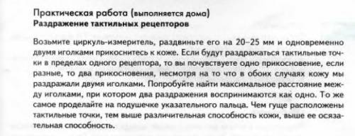 Как выполнить эти практические? практическая работа определение чувствительности тактильных рецептор