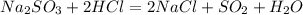 Na_{2}SO_{3}+2HCl=2NaCl+SO_{2}+H_{2}O