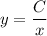 y= \dfrac{C}{x}