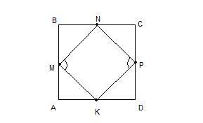 Дан квадрат abcd, m,n,p,k его серидины сторон. доказать что угол nmk= kpn