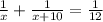 \frac{1}{x} +\frac{1}{x+10}=\frac{1}{12}