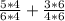 \frac{5*4}{6*4} + \frac{3*6}{4*6}