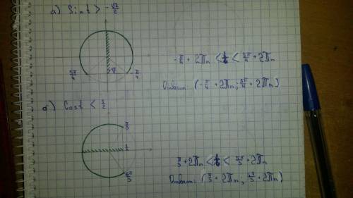 Определение тригонометрических функций решите уравнения: а) sin t = 1/2; б) cos t = минус корень из