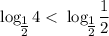 \log_\big{ \frac{1}{2} }4\ \textless \ \log_\big{ \frac{1}{2} }\dfrac{1}{2}