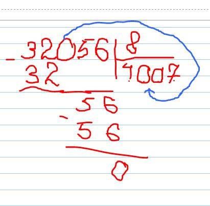 Решите при деление числа 32056 на 8 один ученик получил в частном 407 , второй - 4007, а третий -47,