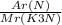 \frac{Ar(N)}{Mr(K3N)}