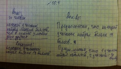 Вшкольной олимпиаде 9-х классов участвовало 20 человек. в результате все участники набрали разное ко