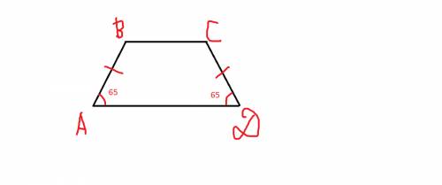 Найдите неизвестные углы трапеции если один из них 65 градуссов