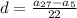 d= \frac{ a_{27} - a_{5} }{22}