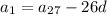 a_{1} =a_{27}-26d