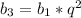 b_{3}= b_{1}*q^2