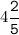 4\tt\displaystyle\frac{2}{5}