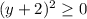 ( y+2)^2 \geq 0