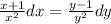 \frac{x+1}{ x^{2} }dx = \frac{y-1}{y ^{2} }dy