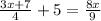 \frac{3x + 7}{4} +5 = \frac{8x}{9}