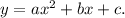 y=ax^2+bx+c.