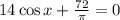 14\cos x+\frac{72}{\pi}=0\\