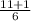 \frac{11+1}{6}