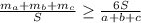 \frac{m_a+m_b+m_c}{S} \geq \frac{6S}{a+b+c}