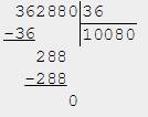 Решите примеры. 362 880: 12 362 880: 36 362880: 42 362 880: 54 в столбик. заранее .