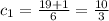 c_1= \frac{19+1}{6}= \frac{10}{3}