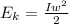 E _{k} = \frac{Iw^2}{2}