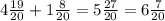 4 \frac{19}{20} +1 \frac{8}{20} =5 \frac{27}{20} =6 \frac{7}{20}