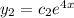 y_2=c_2e^{4x}