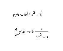 1.найти производную сложной функции y=ln(3x^2-3)