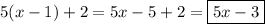 5(x-1)+2=5x-5+2=\boxed{5x-3}