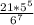 \frac{21*5^5}{6^7}