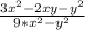 \frac{ 3x^{2} -2xy - y^{2} }{9* x^{2} - y^{2} }