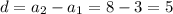 d=a_2-a_1=8-3=5