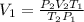 V_1=\frac{P_2V_2T_1}{T_2P_1}