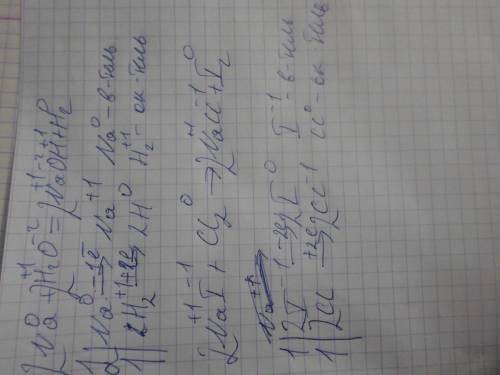 Напишите окислительно-восстановительную реакцию 1) na+h2o = naoh + h2 2)na i + cl = nacl + i2