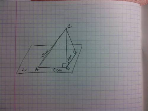 Катет ав прямоугольного треугольника авс(угол в=90 градусов) лежит в плоскости альфа. найдите рассто
