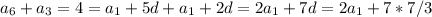 a_6+a_3=4=a_1+5d+a_1+2d=2a_1+7d=2a_1+7*7/3