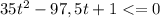 35 t^{2}-97,5t+1