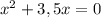 x^{2} +3,5x=0