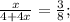 \frac{x}{4+4x}=\frac{3}{8};