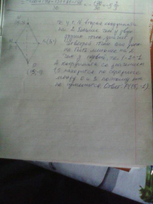 Даны координаты трех вершин параллелограмма; м (0; 1), n (1,5; 3), к (3; 1). какие координаты может