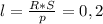 l= \frac{R*S}{p}=0,2