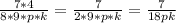 \frac{7*4}{8*9*p*k}=\frac{7}{2*9*p*k}=\frac{7}{18pk}