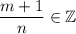 \dfrac{m+1}{n} \in \mathbb Z