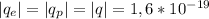 |q_{e}|=|q_{p}|=|q|=1,6*10^{-19}