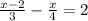 \frac{x-2}{3} - \frac{x}{4} =2