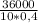 \frac{36000}{10 * 0,4}