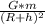 \frac{G * m}{( R + h ) ^2}